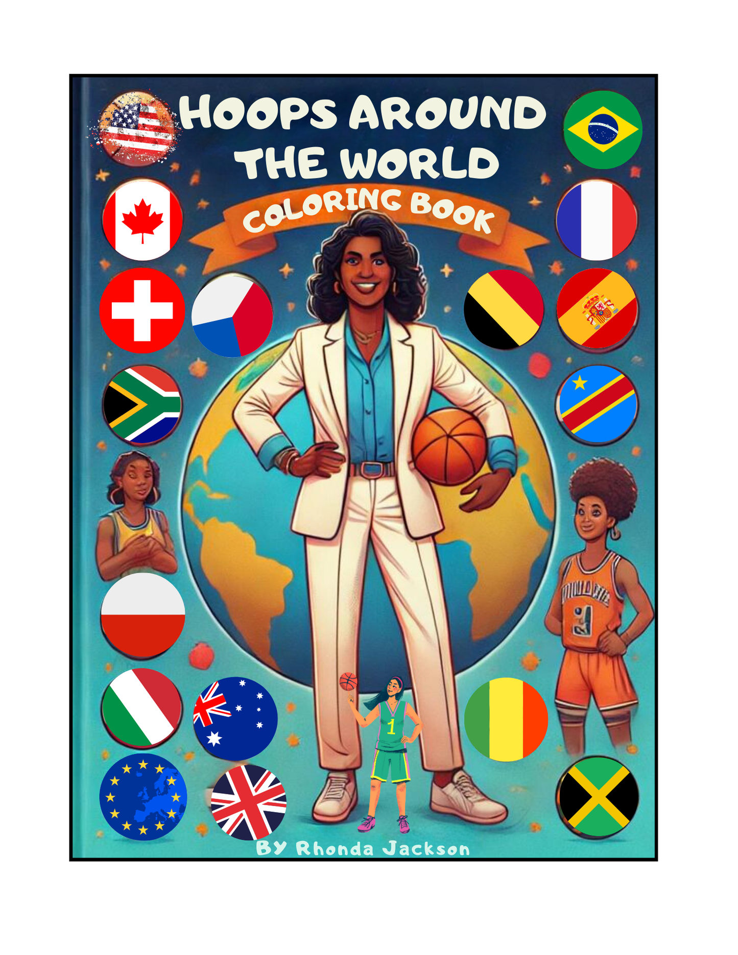 Hoops Around The World Coloring Book