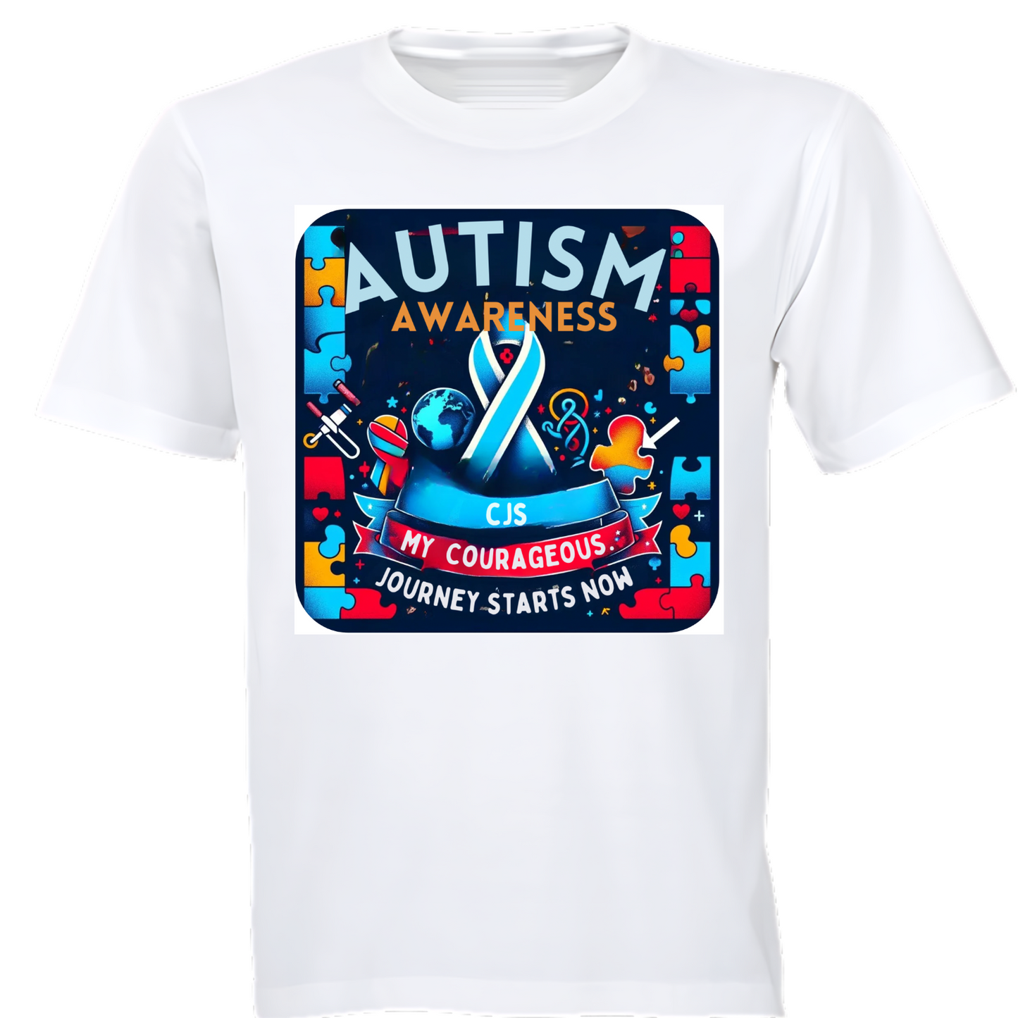 Autism Awareness White T-shirt