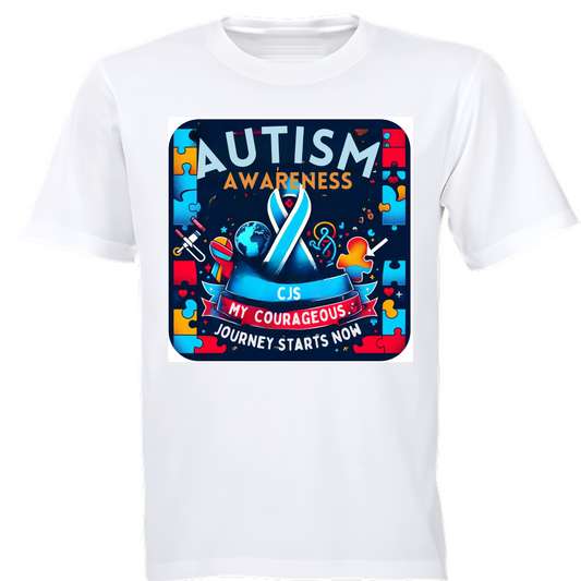 Autism Awareness White T-shirt